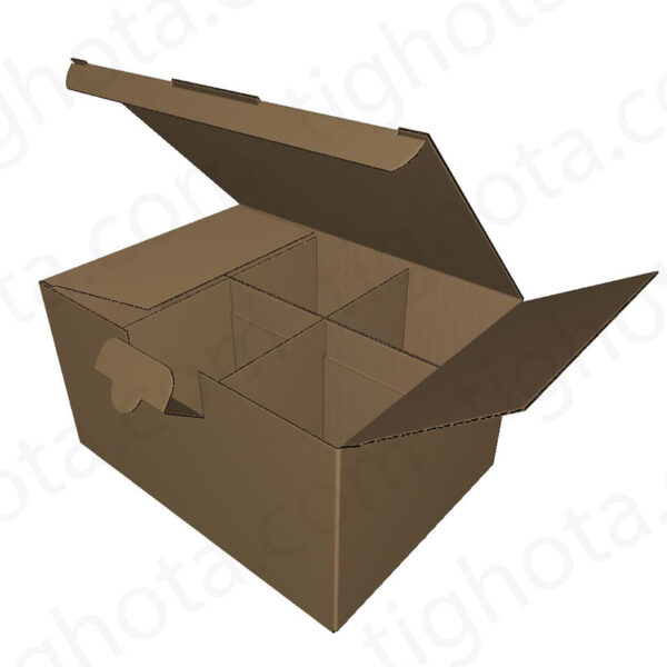 کارتن حمل منقسم دار متصل به کف بسته بندی  ، مناسب محصولات شکستنی، دارای قفل اضافی در EVC11301