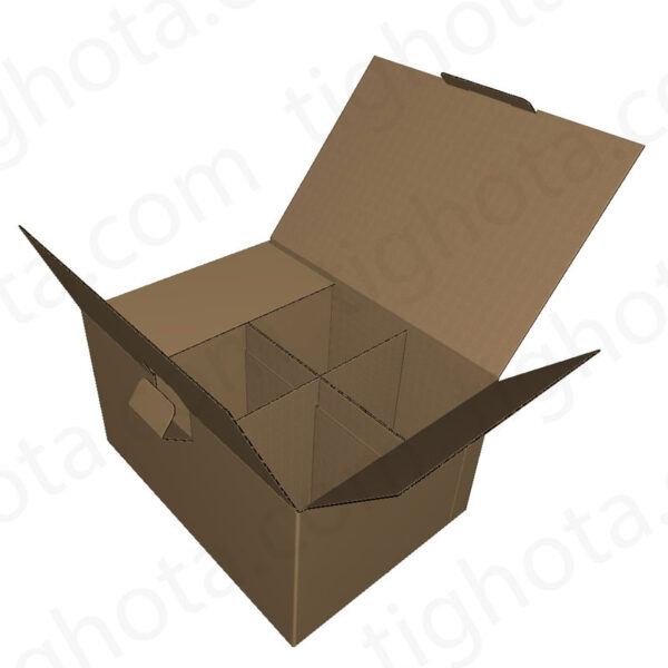 کارتن حمل منقسم دار متصل به کف بسته بندی  ، مناسب محصولات شکستنی، دارای قفل اضافی در و لت زیر در جعبه EVC11302