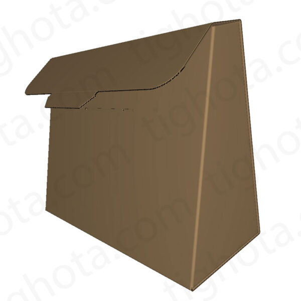 کارتن حمل ذوزنقه ، کف بسته بندی یک تکه ، قفل در توسط زائده روی در EVC22001