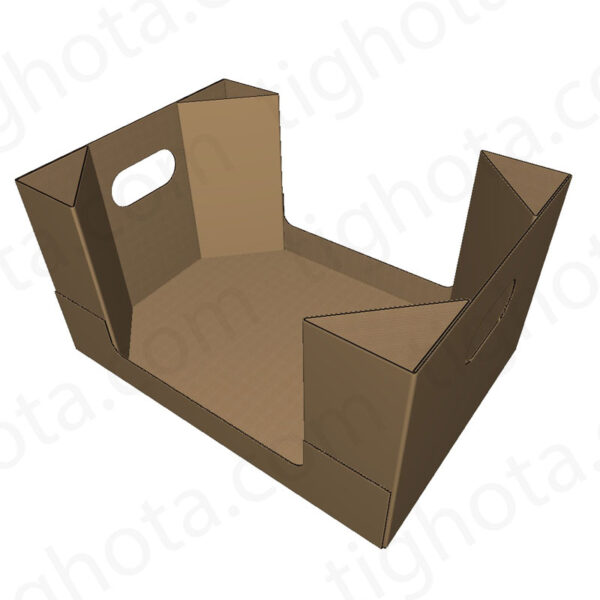 کارتن حمل میوه و تره بار ، کف بسته بندی یک تکه ، قفل به همراه جعبه چسبانی ، ستون های تقویت شده EVC30040