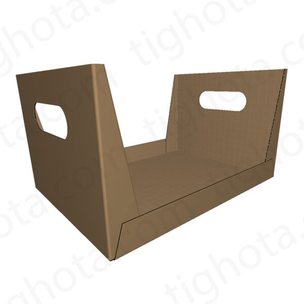 کارتن حمل میوه و تره بار و آبمیوه و شیر پاکتی ، کف بسته بندی یک تکه ، قفل به همراه جعبه چسبانی ،  EVC30042