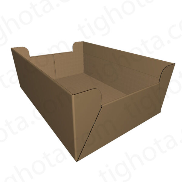 کارتن حمل میوه و تره بار ، کف بسته بندی یک تکه ، قفل به همراه جعبه چسبانی ، لبه های کارتن تقویت شده EVC30043