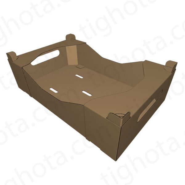 کارتن حمل میوه و تره بار ، کف بسته بندی یک تکه ، قفل توسط زائده ، ستون ها کارتن تقویت شده EVC41006