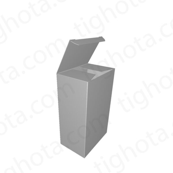 جعبه مقوایی درب از وجه بالای جعبه، مدل قفل عادی قفل زیر جعبه کراش لاک باتم، محل اتصال لب چسب EVF11202