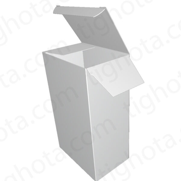 جعبه مقوایی درب از بالا و پایین با قفل معمولی محل اتصال لب چسب Evf-11001