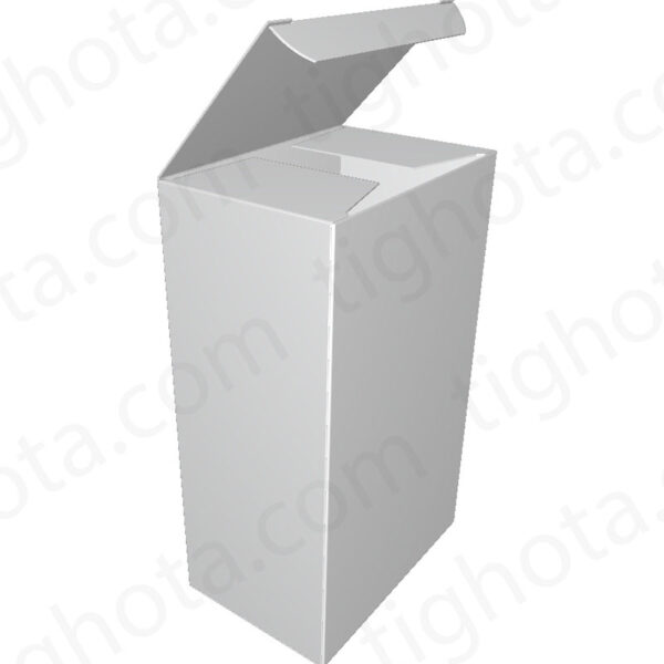 جعبه مقوایی درب از بالا و پایین مدل قفل معمولی محل اتصال لب چسب Evf-11021