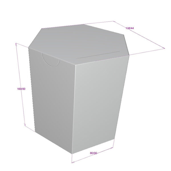 جعبه مقوایی پنج ضلعی لاک باتم X26